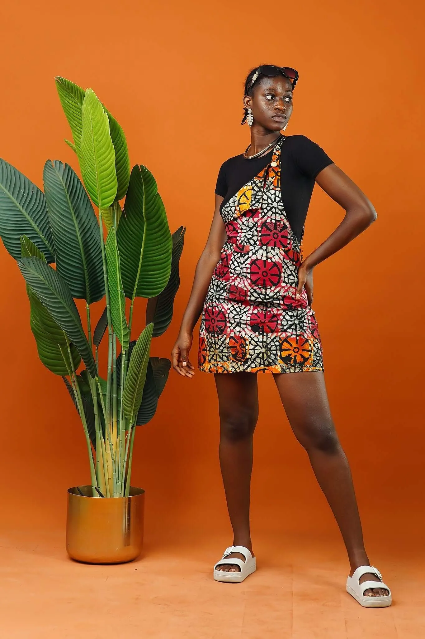 Batik Mini Pinafore Dress