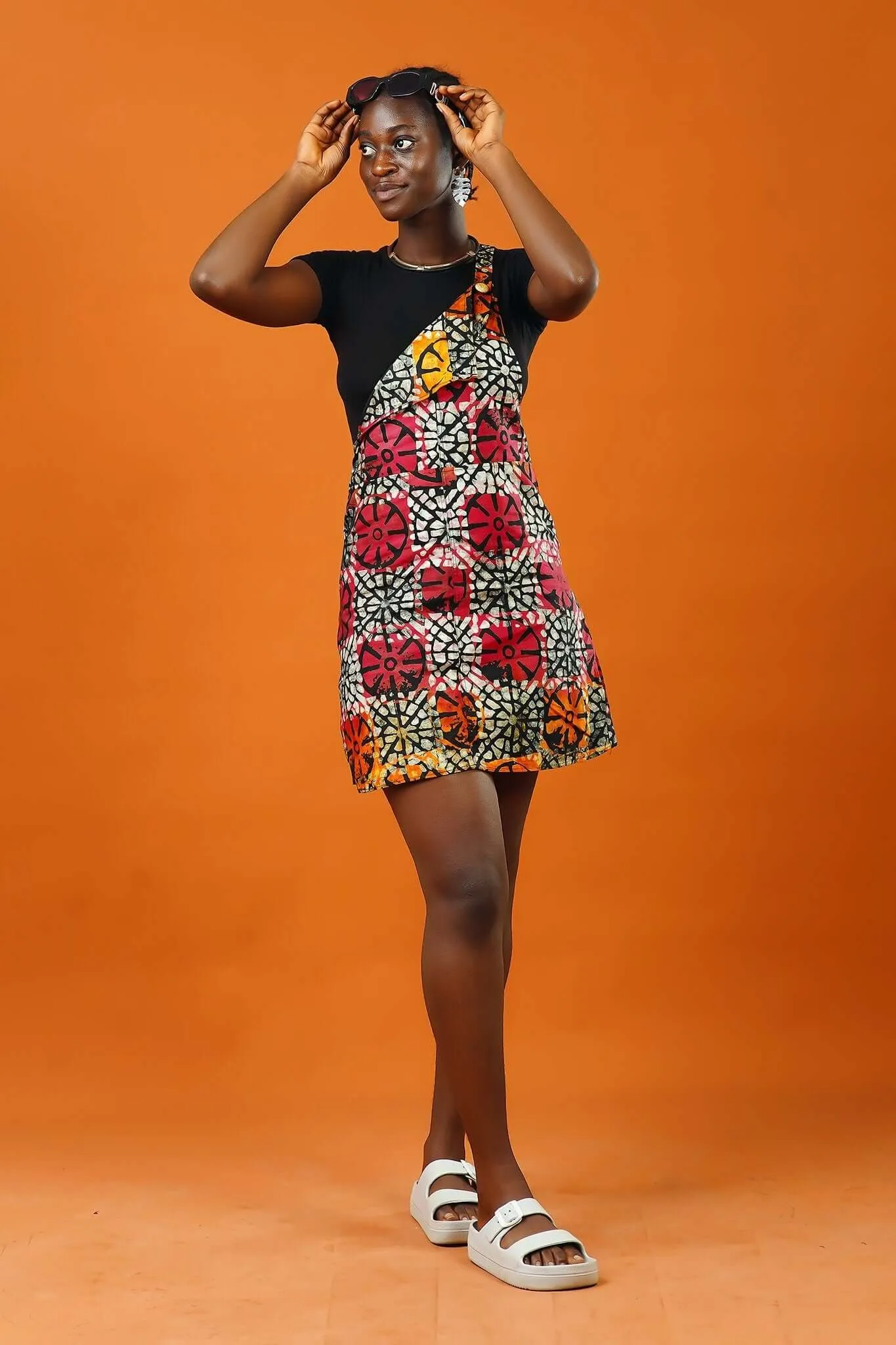 Batik Mini Pinafore Dress