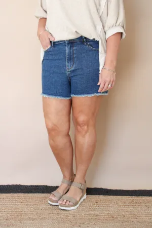 BAYLOR VINTAGE HIGH RISE CUT-OFF SHORTS