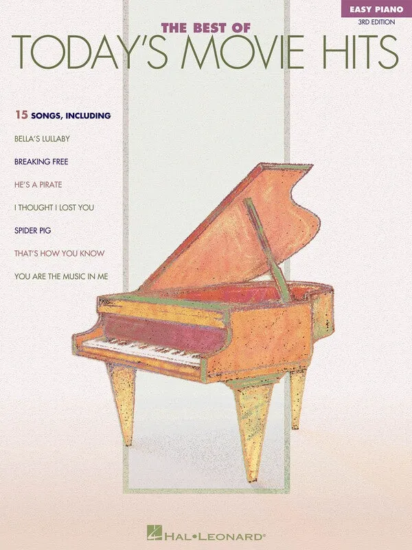 BEST OF TODAYS MOVIE HITS EASY PIANO 3RD EDITION