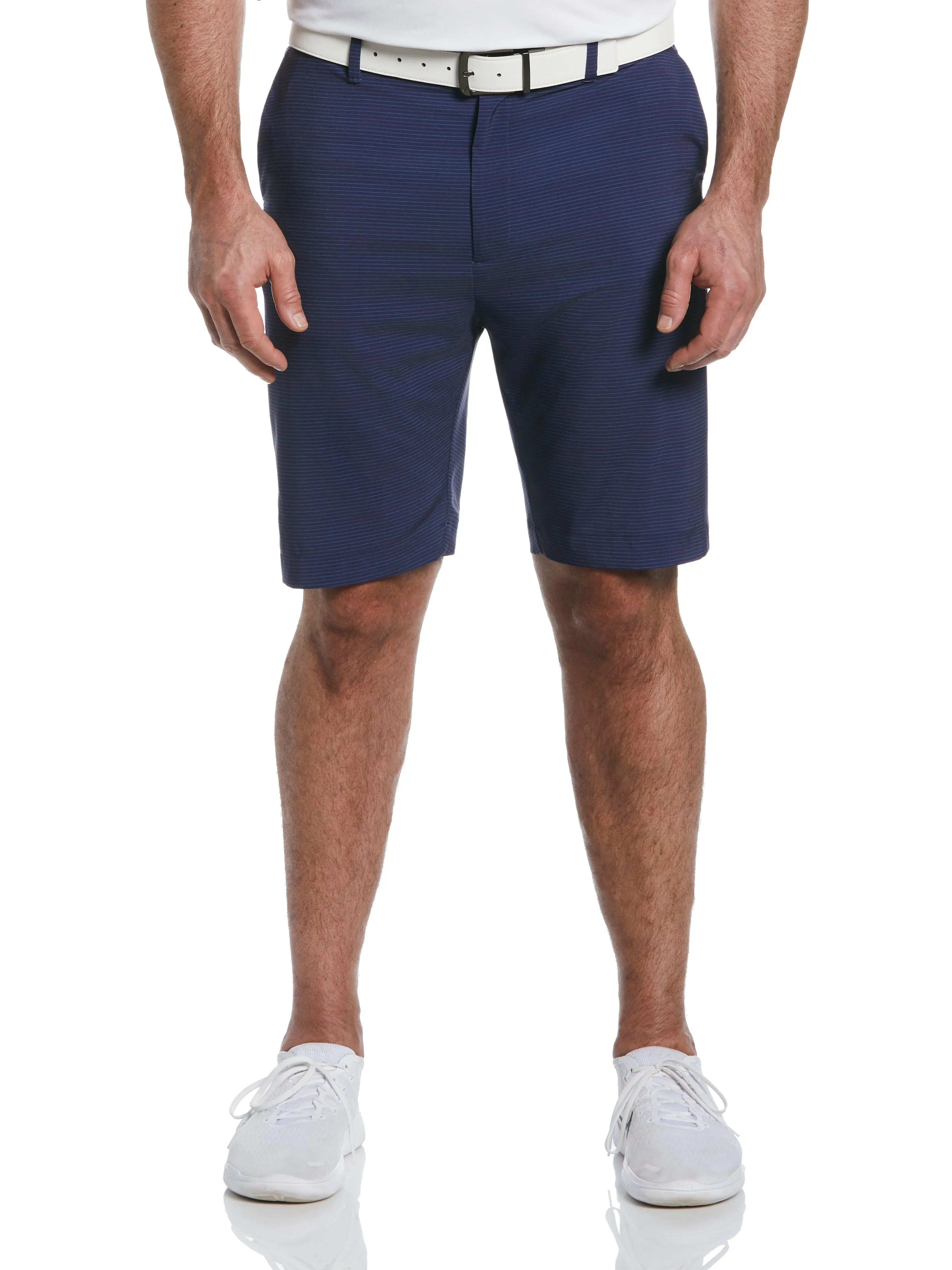 Big & Tall Flat Front Space Dye Fine Line Print Ergo Golf Short