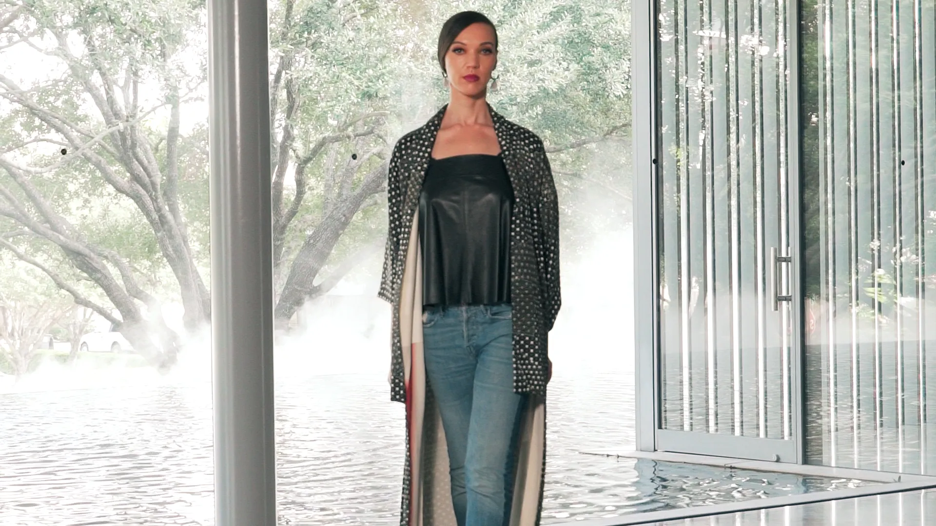 Black & White Shibori Silk Kimono