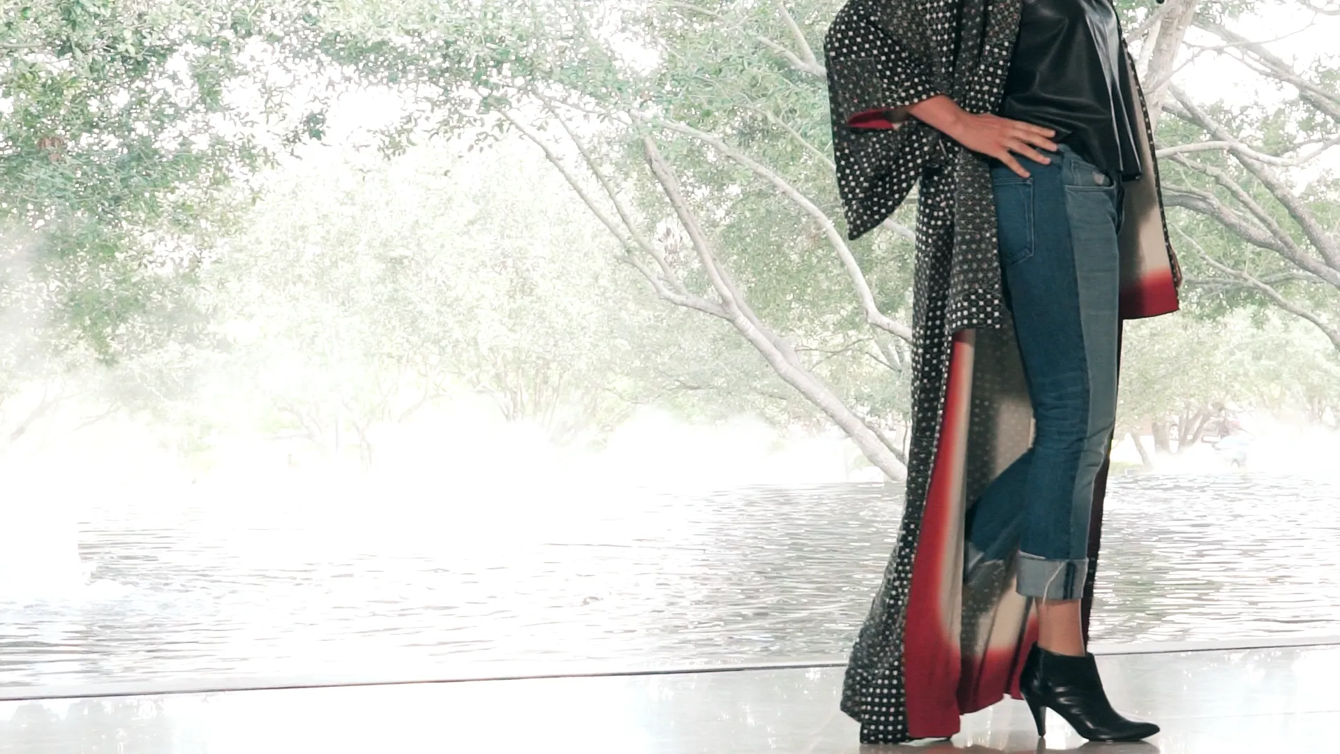 Black & White Shibori Silk Kimono