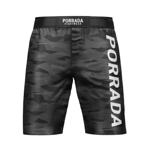 BLACK CAMO KIDS FIGHT SHORTS