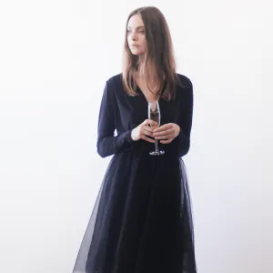 Black tulle dress  #1066