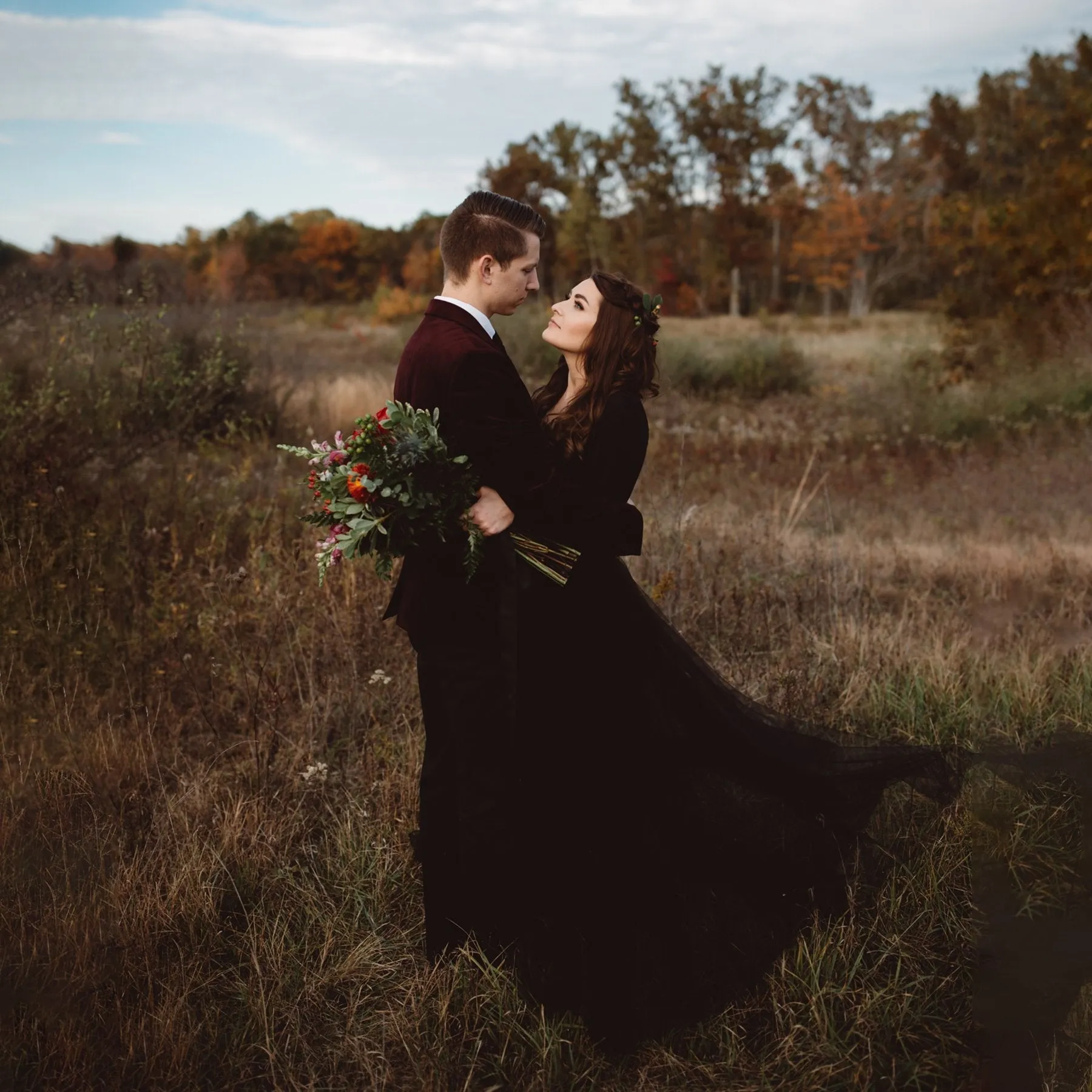 Black tulle dress  #1066