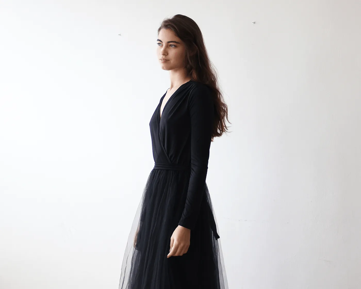Black tulle dress  #1066