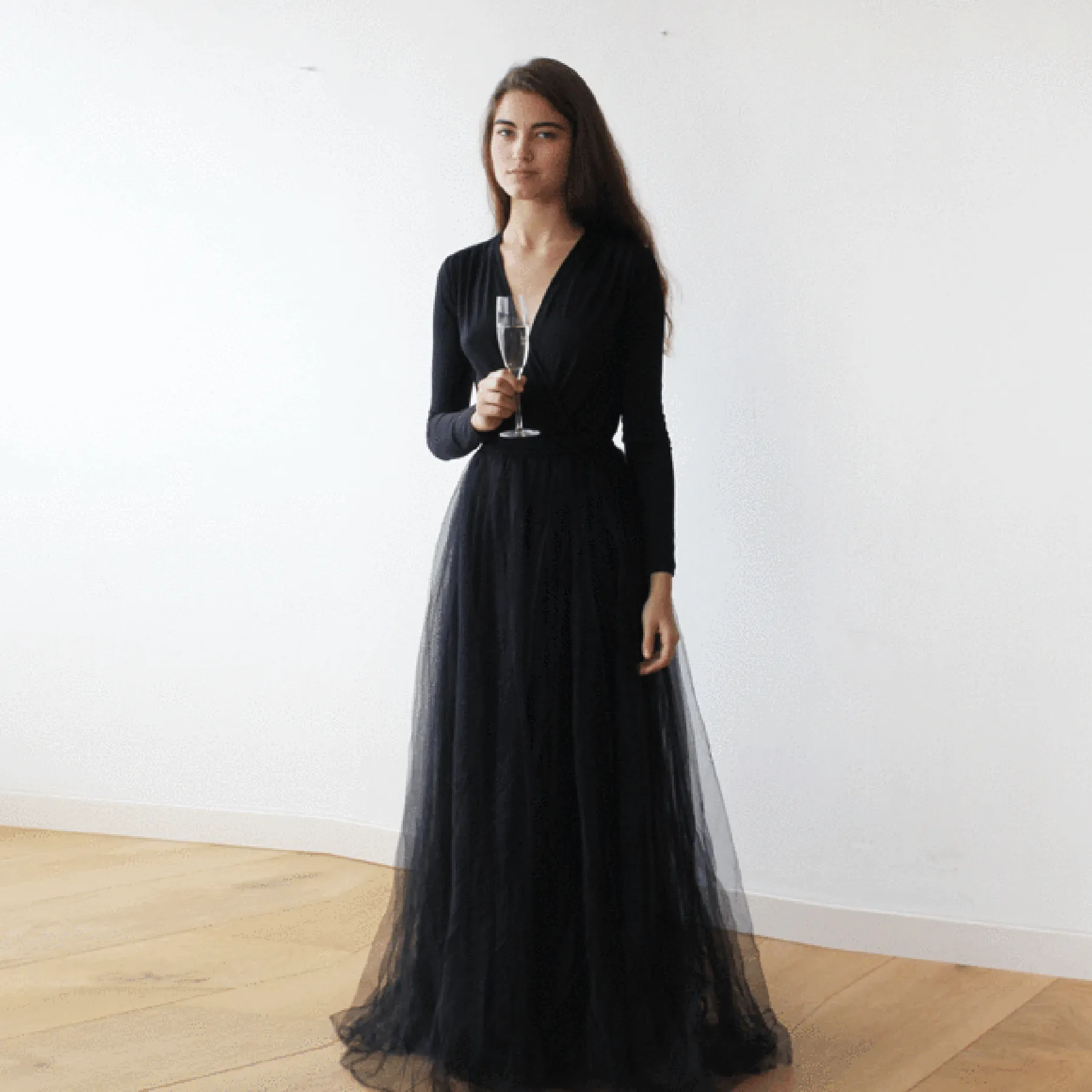Black tulle dress  #1066