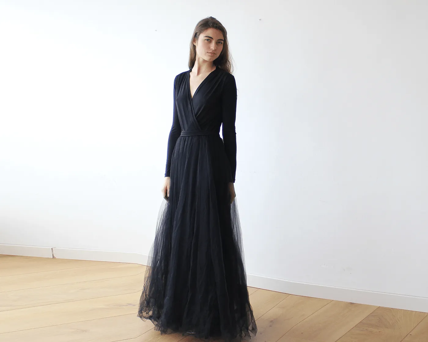Black tulle dress  #1066