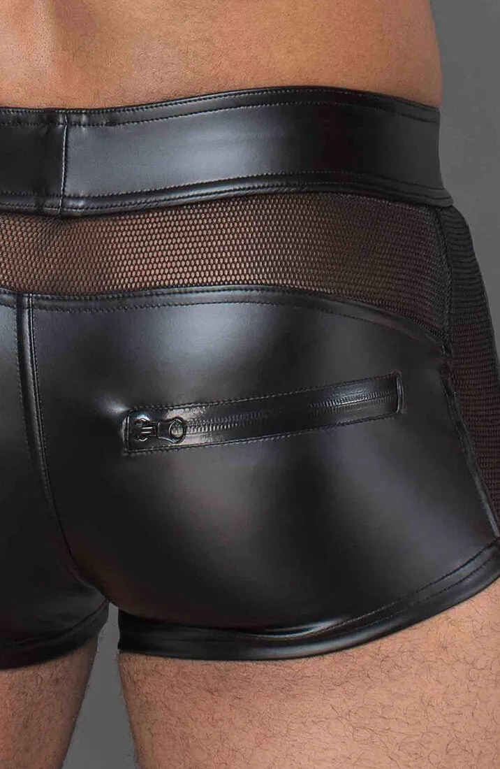Black wet look boxer shorts - JAX