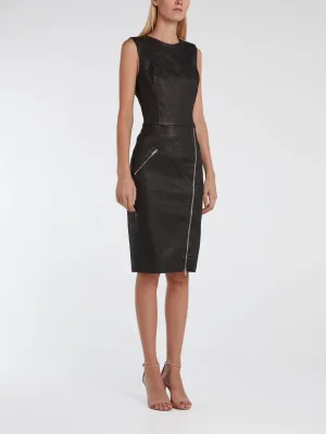 Black Zip-Up Dress