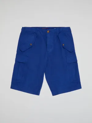 Blue Cargo Shorts