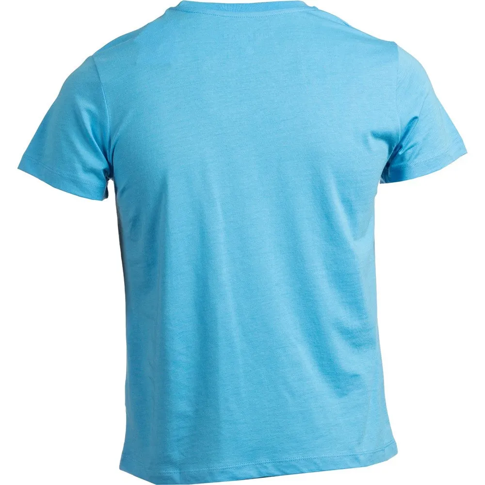 Blue Retro Script Ladies T-Shirt