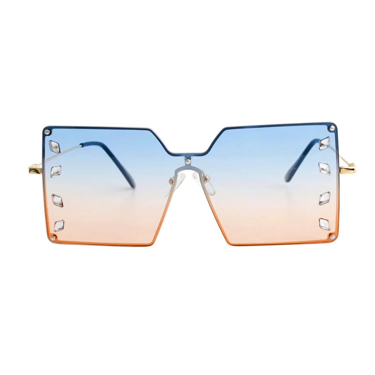 Blue Square Stone Sunglasses