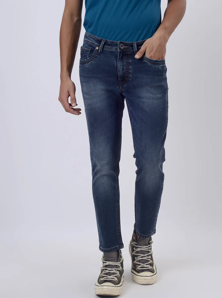 Blue Washed Rider Fit Jeans | JadeBlue