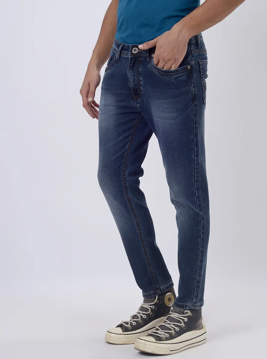 Blue Washed Rider Fit Jeans | JadeBlue