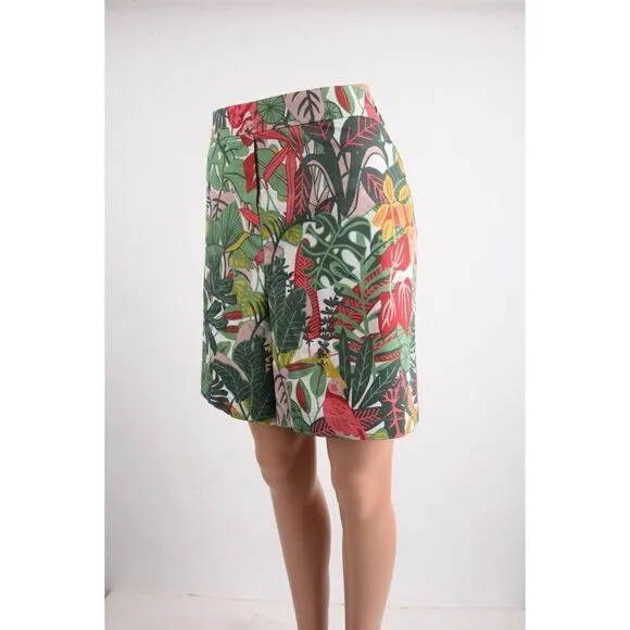 Boden Womens Danby Pull-On Shorts UK 8 US 4 MultiColor Palm Leaf Jungle NWT