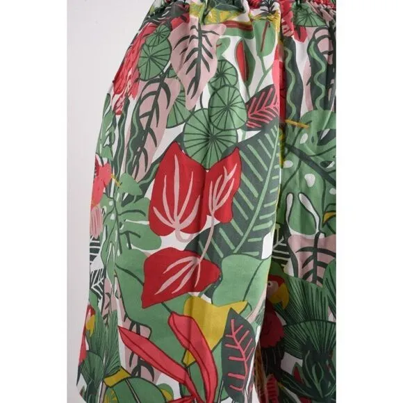 Boden Womens Danby Pull-On Shorts UK 8 US 4 MultiColor Palm Leaf Jungle NWT