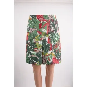 Boden Womens Danby Pull-On Shorts UK 8 US 4 MultiColor Palm Leaf Jungle NWT