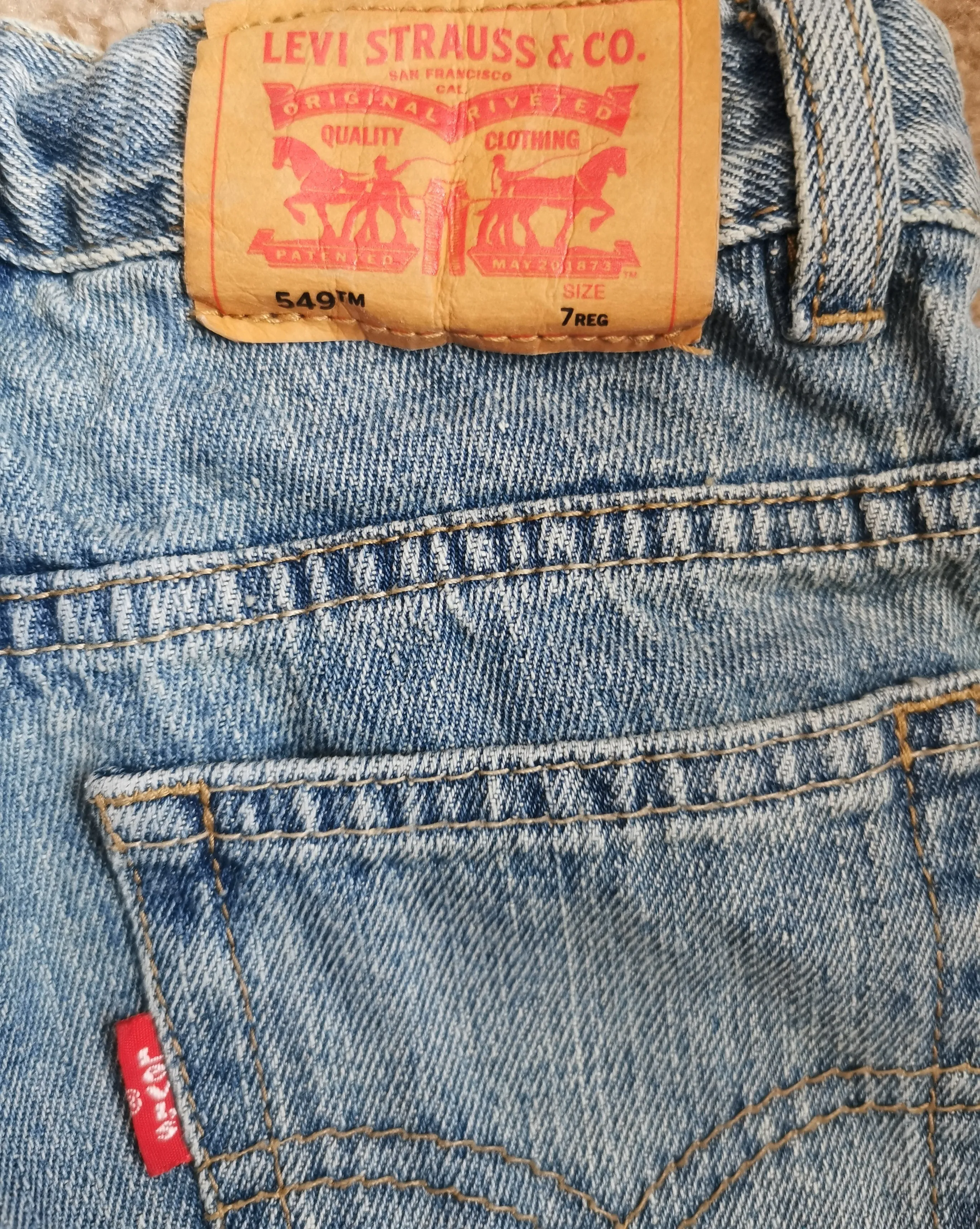 BOY SIZE 7 YEARS - LEVI'S 549, Relaxed Fit Jeans VGUC B48