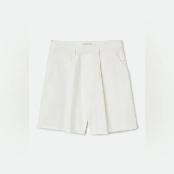 Brixton Victory Trouser Relaxed Fit White High Waist Women’s Shorts NEW