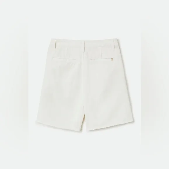 Brixton Victory Trouser Relaxed Fit White High Waist Women’s Shorts NEW