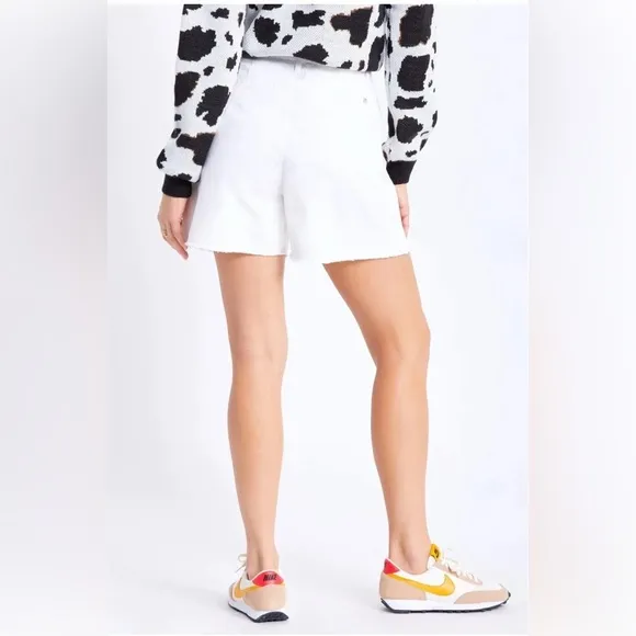 Brixton Victory Trouser Relaxed Fit White High Waist Women’s Shorts NEW
