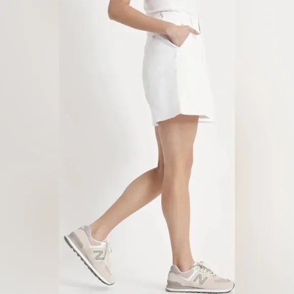 Brixton Victory Trouser Relaxed Fit White High Waist Women’s Shorts NEW