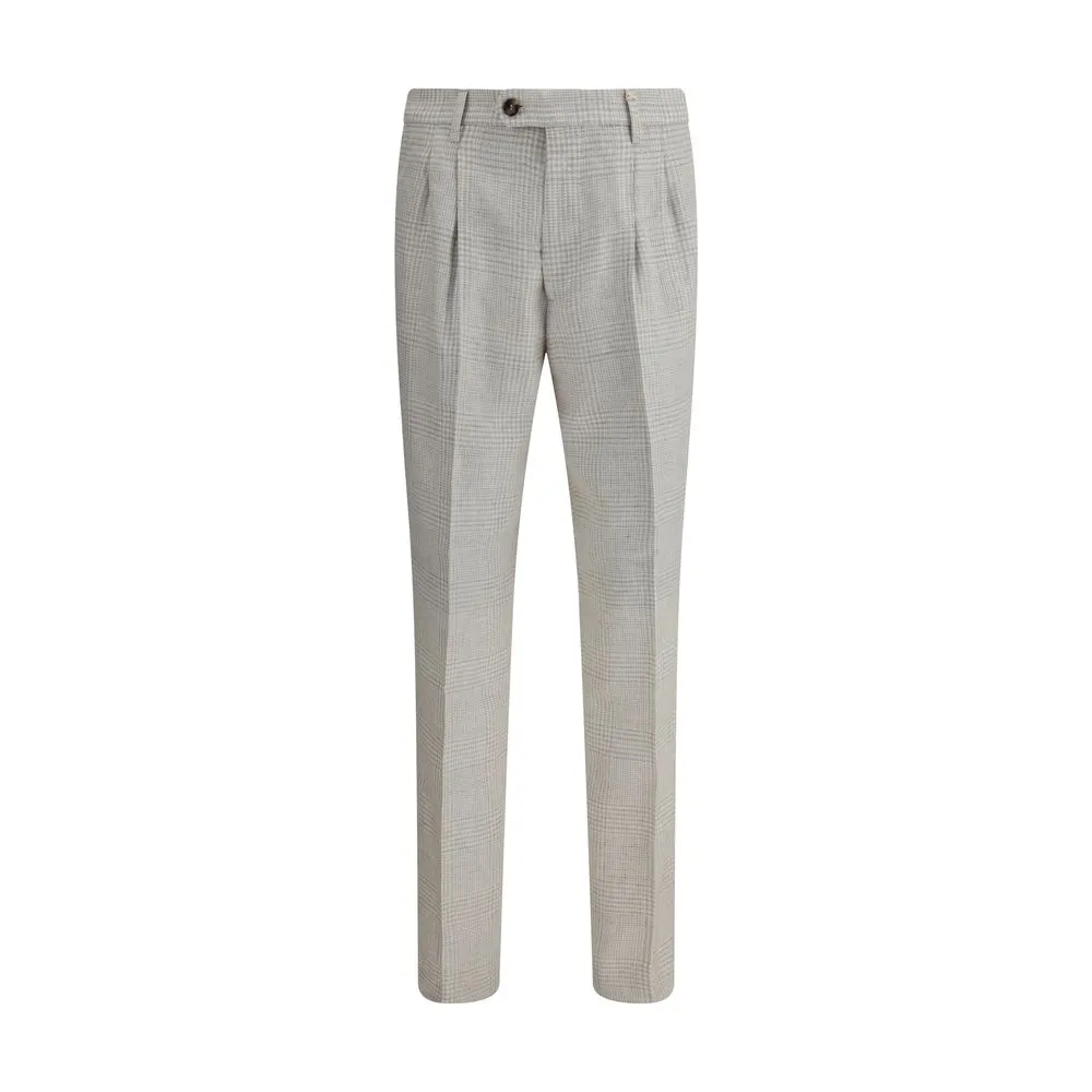 Brunello Cucinelli Check pattern linen Pants