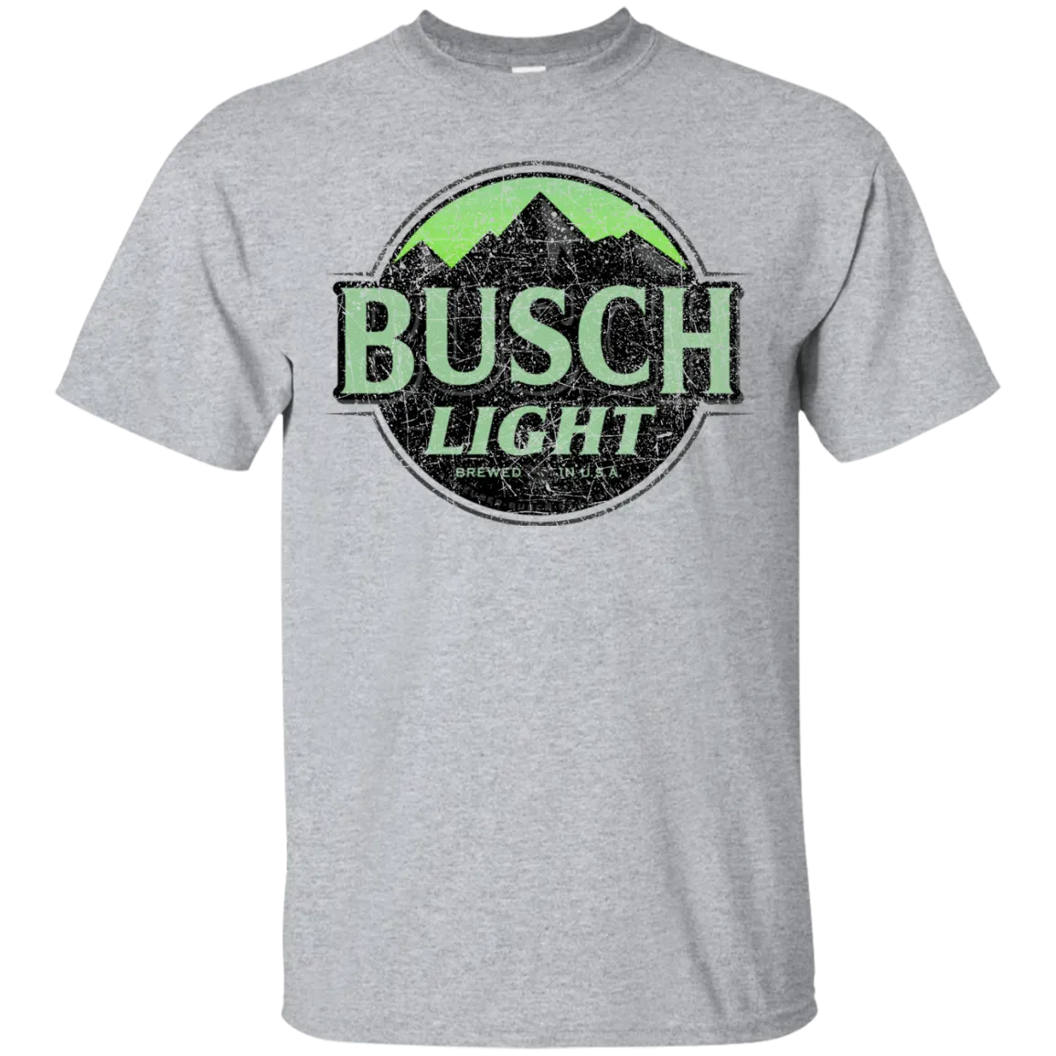 Busch Light Beer T-Shirt Custom Designed Color Worn Label Pattern