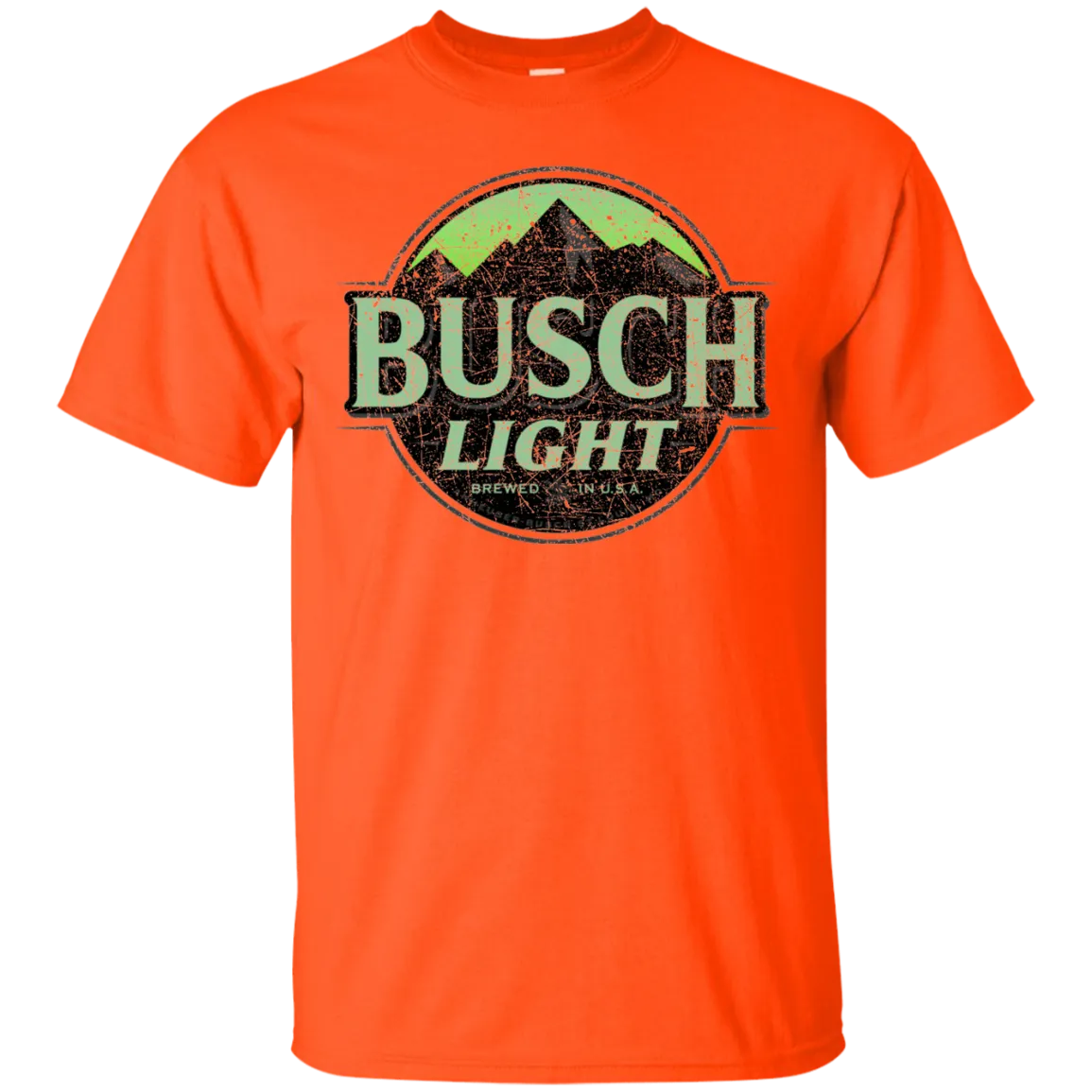 Busch Light Beer T-Shirt Custom Designed Color Worn Label Pattern