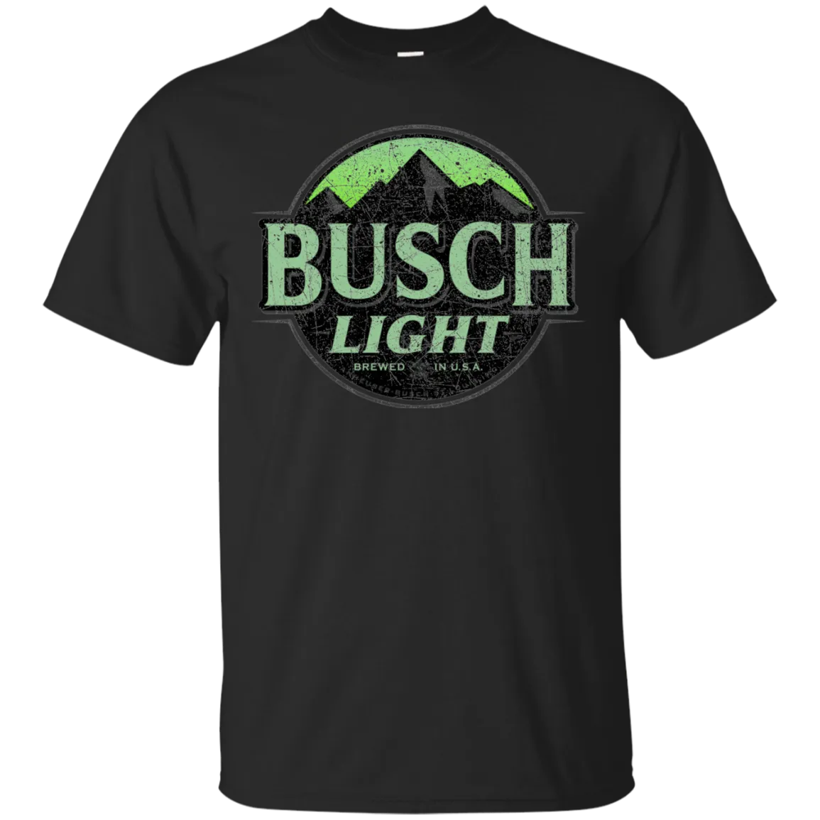 Busch Light Beer T-Shirt Custom Designed Color Worn Label Pattern