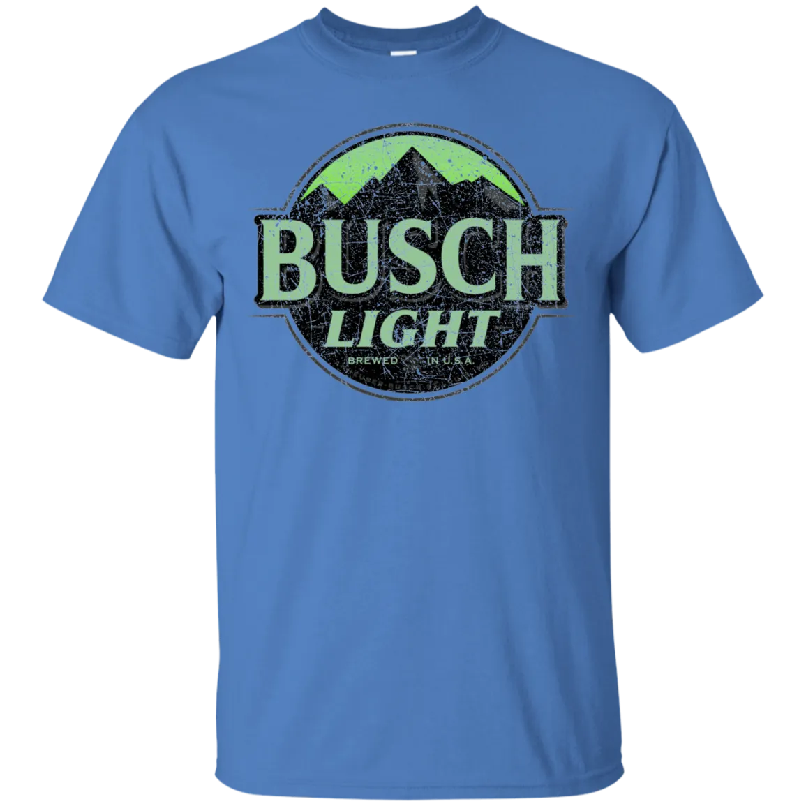Busch Light Beer T-Shirt Custom Designed Color Worn Label Pattern