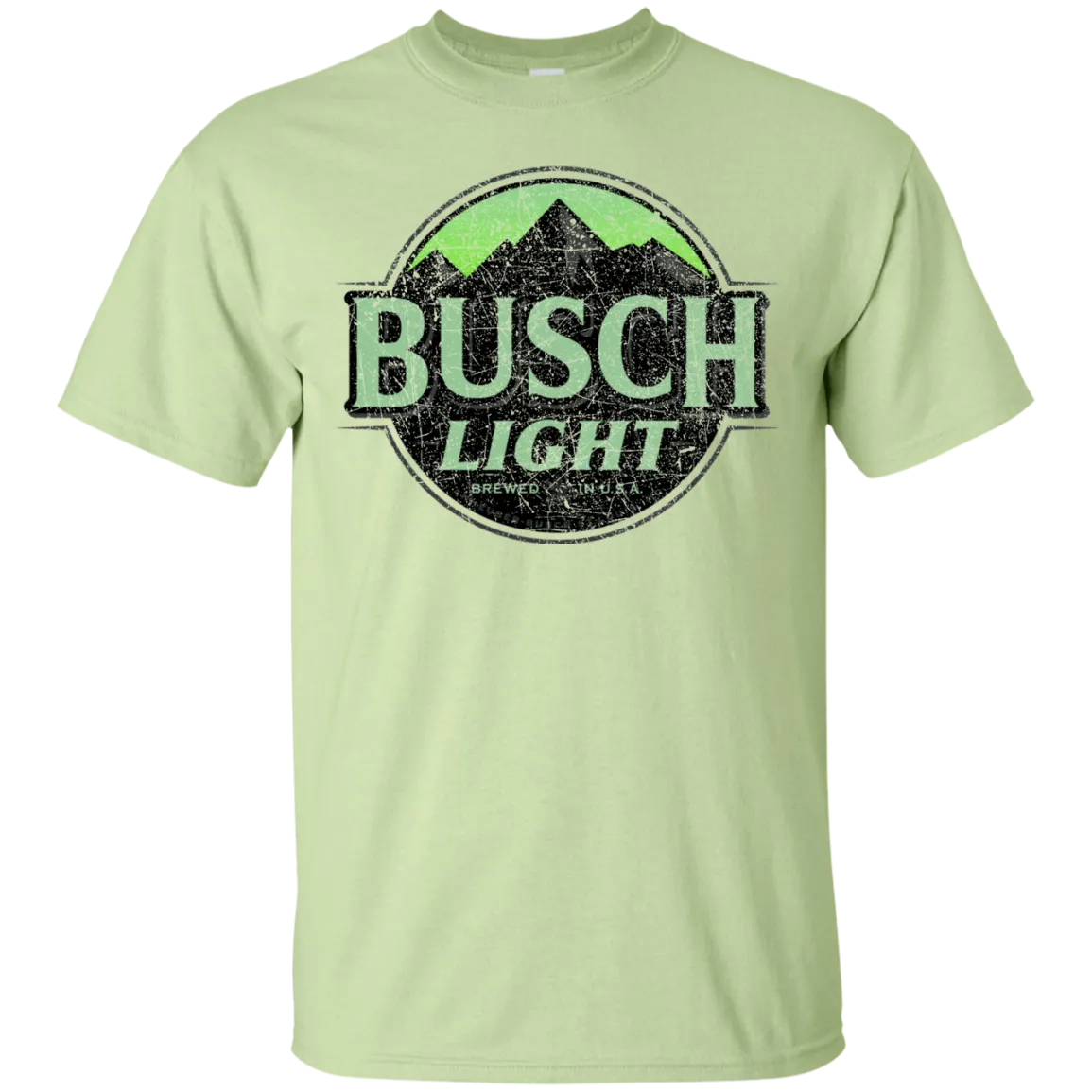 Busch Light Beer T-Shirt Custom Designed Color Worn Label Pattern
