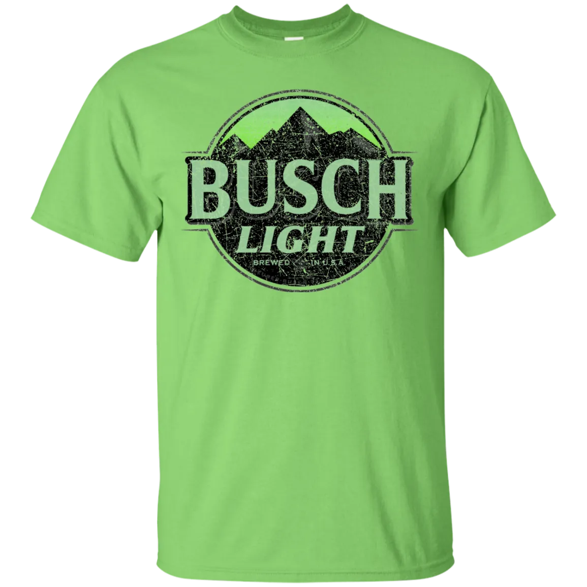 Busch Light Beer T-Shirt Custom Designed Color Worn Label Pattern