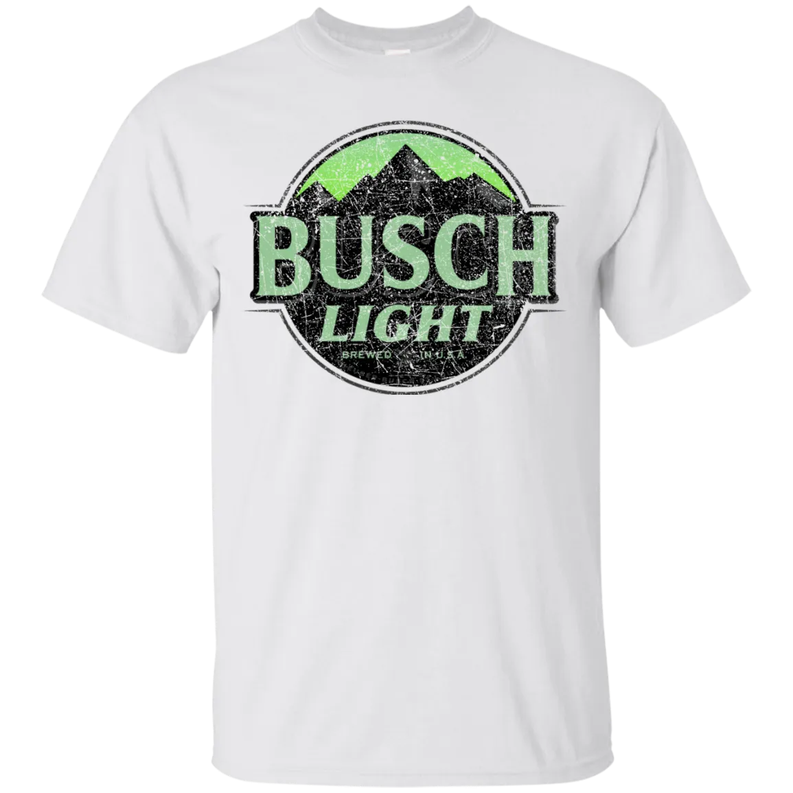 Busch Light Beer T-Shirt Custom Designed Color Worn Label Pattern