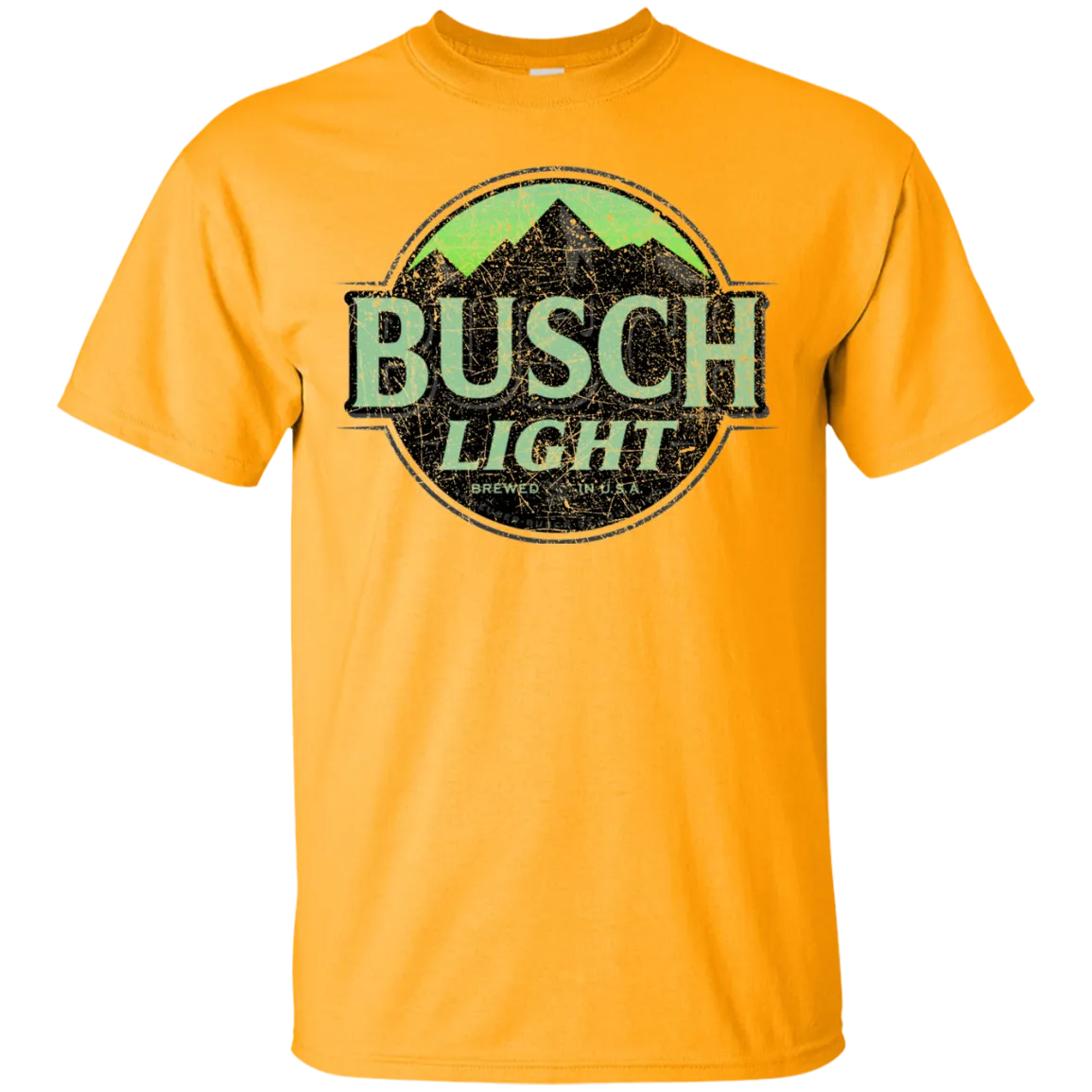 Busch Light Beer T-Shirt Custom Designed Color Worn Label Pattern