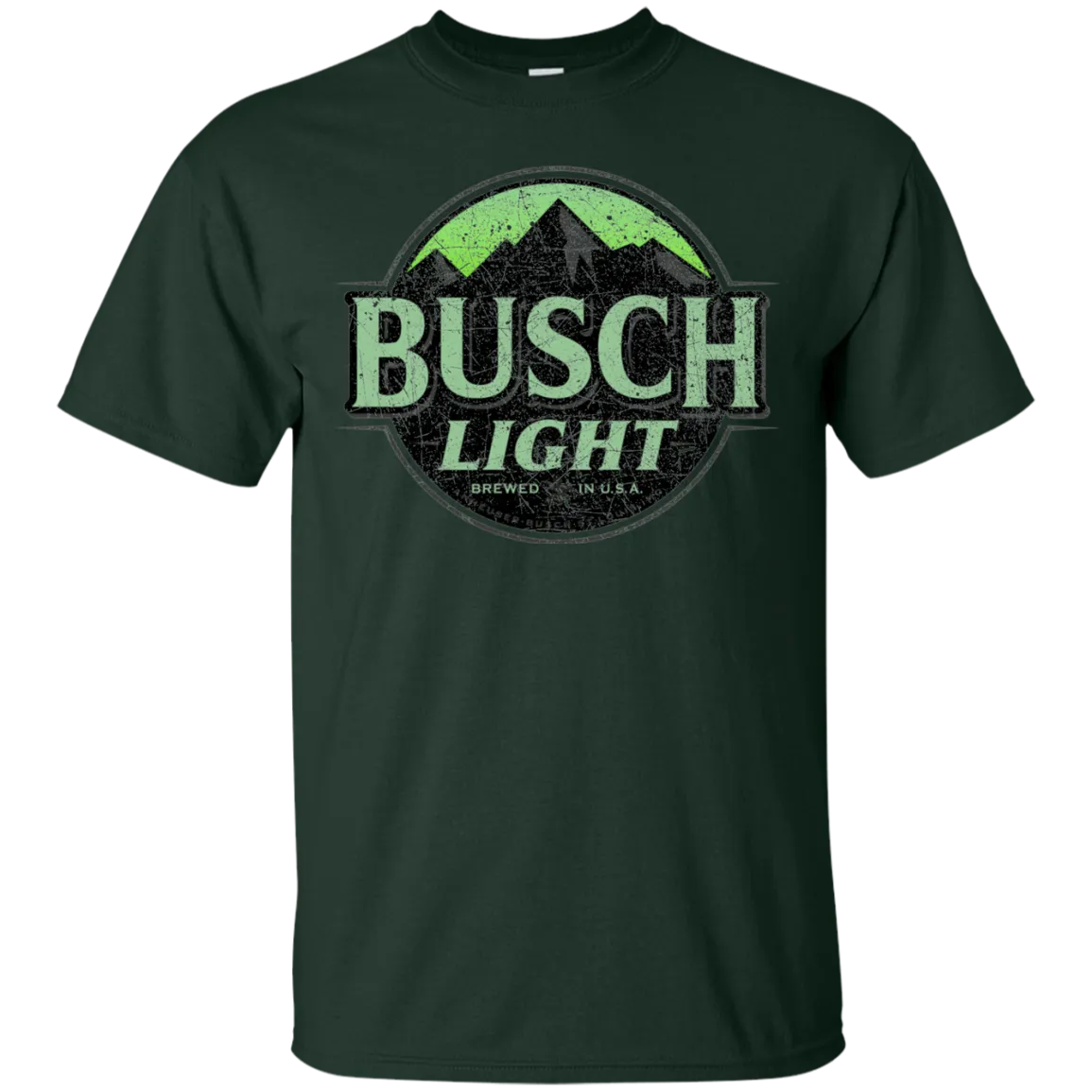 Busch Light Beer T-Shirt Custom Designed Color Worn Label Pattern