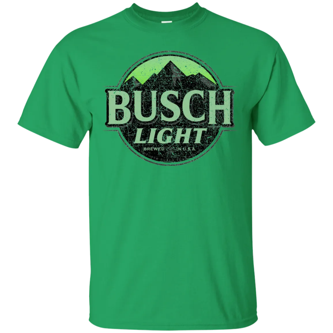 Busch Light Beer T-Shirt Custom Designed Color Worn Label Pattern
