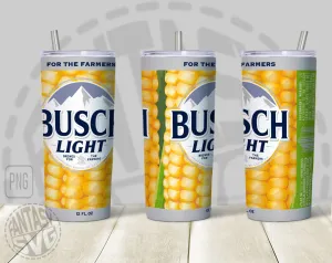 Busch Light For Farmers Beer Inspired Unofficial Logo Can Wrap Limited Edition Great to wrap around tumblers PNG File Printable