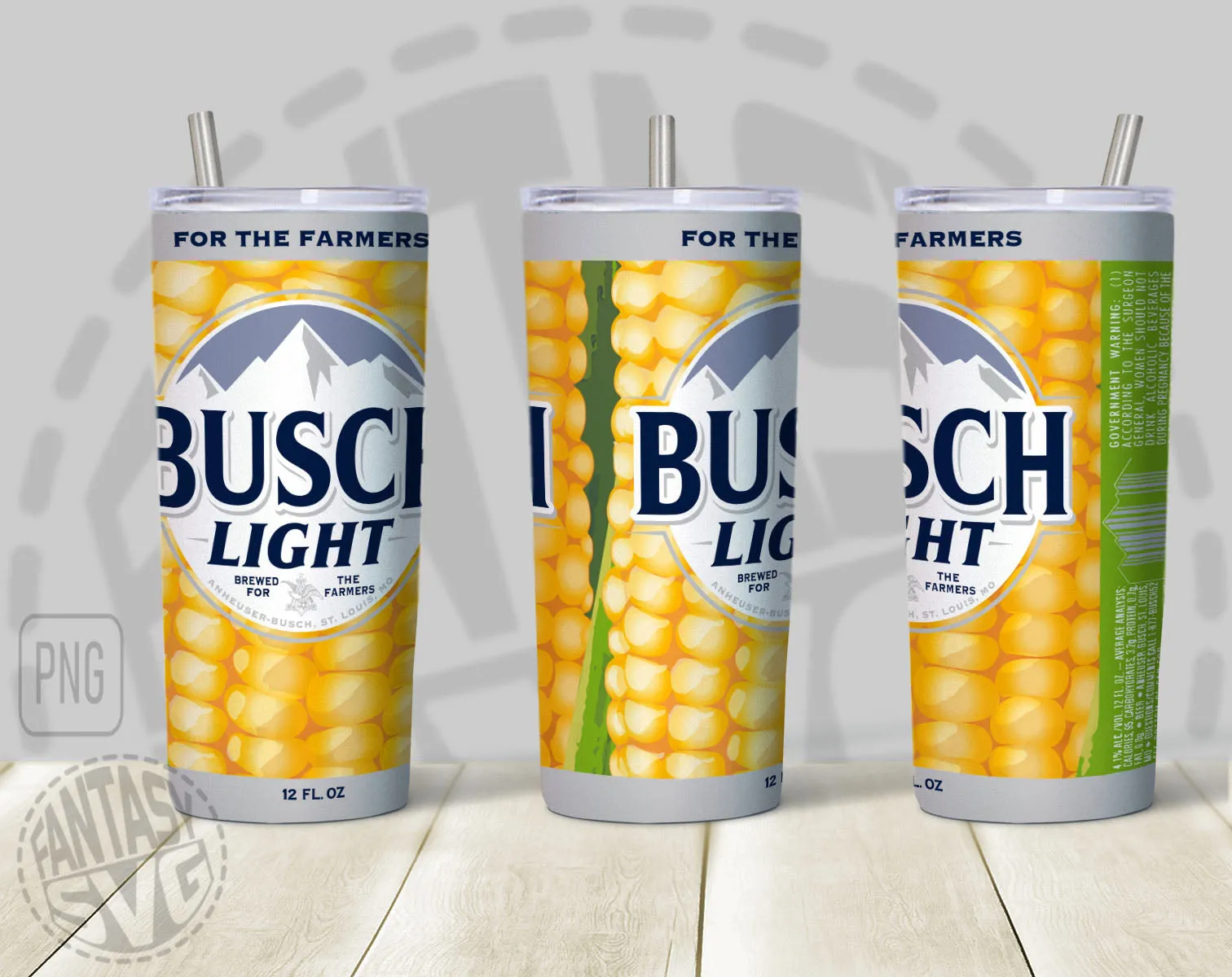 Busch Light For Farmers Beer Inspired Unofficial Logo Can Wrap Limited Edition Great to wrap around tumblers PNG File Printable