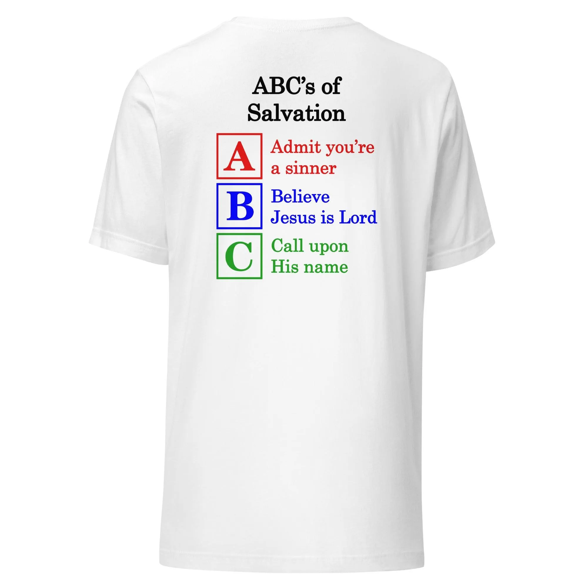 But God with ABC's of Salvation 2-Sided T-Shirt (Lighter Colors)