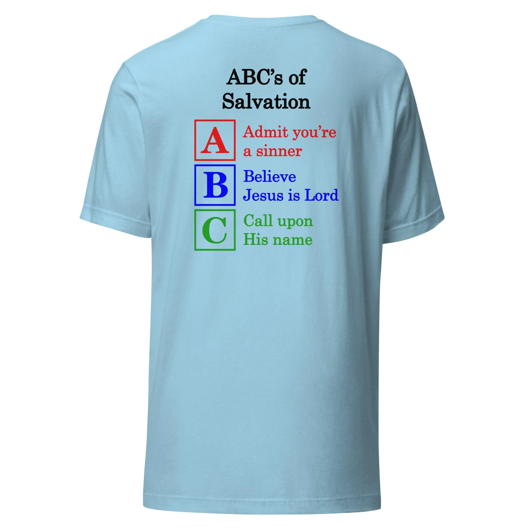 But God with ABC's of Salvation 2-Sided T-Shirt (Lighter Colors)
