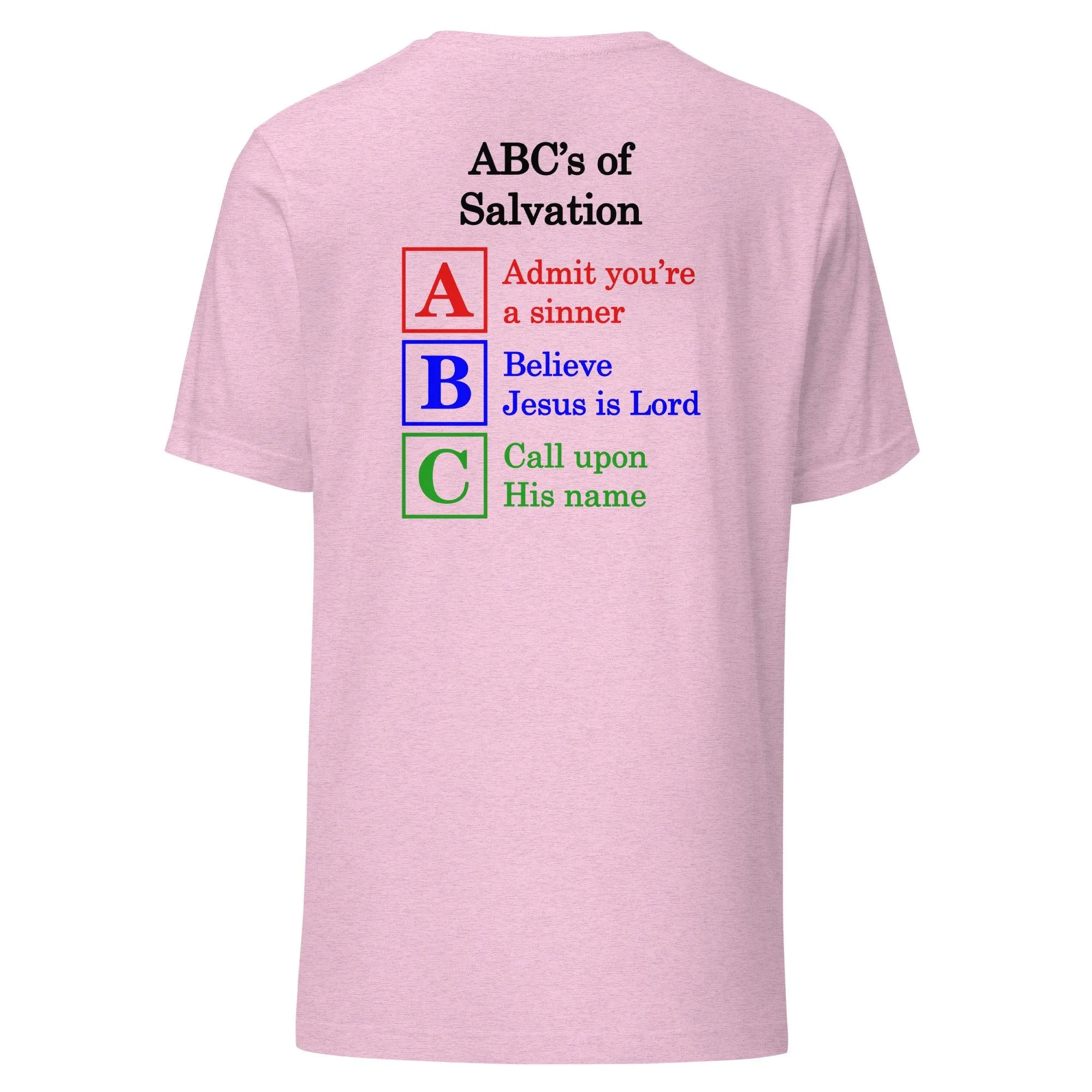 But God with ABC's of Salvation 2-Sided T-Shirt (Lighter Colors)