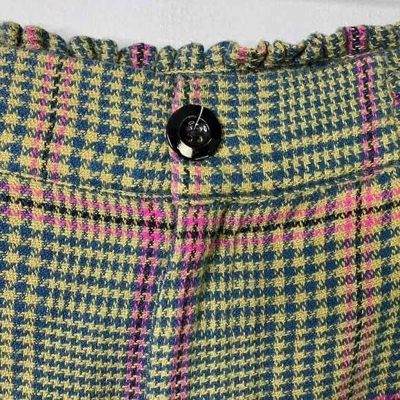BY Anthropologie Femme Plaid High Waist Librarian Academia Shorts Womens Size 12