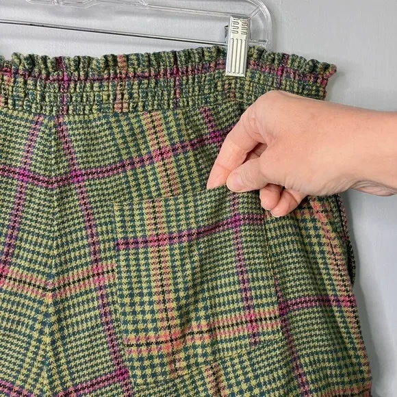 BY Anthropologie Femme Plaid High Waist Librarian Academia Shorts Womens Size 12