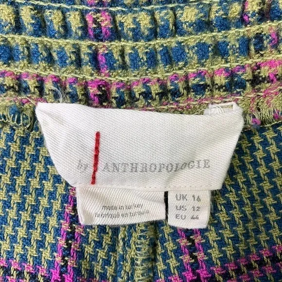 BY Anthropologie Femme Plaid High Waist Librarian Academia Shorts Womens Size 12
