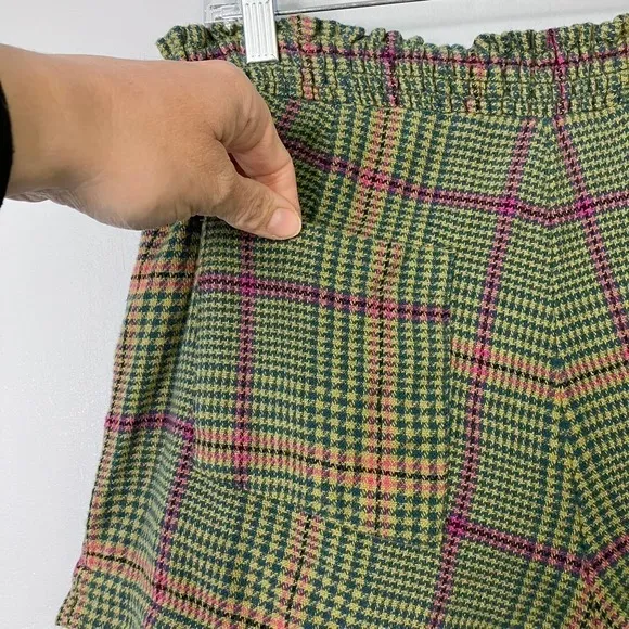 BY Anthropologie Femme Plaid High Waist Librarian Academia Shorts Womens Size 12