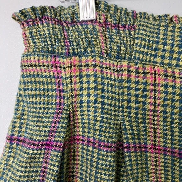 BY Anthropologie Femme Plaid High Waist Librarian Academia Shorts Womens Size 12