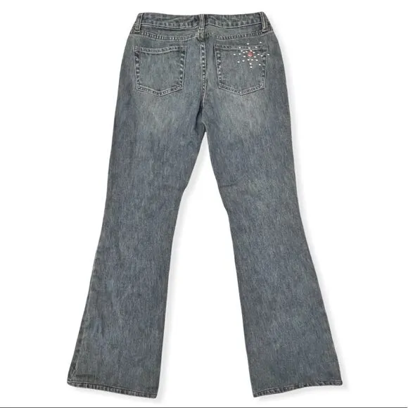 Cache Vintage Y2K Studded Flare Leg Jeans